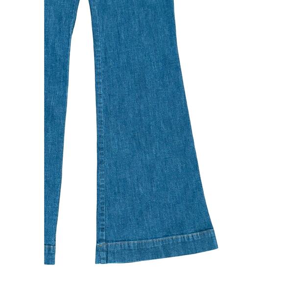Theory Denim Flare Trouser Jeans Size 4 Designer Business Casual Going Out - Picture 6 of 12